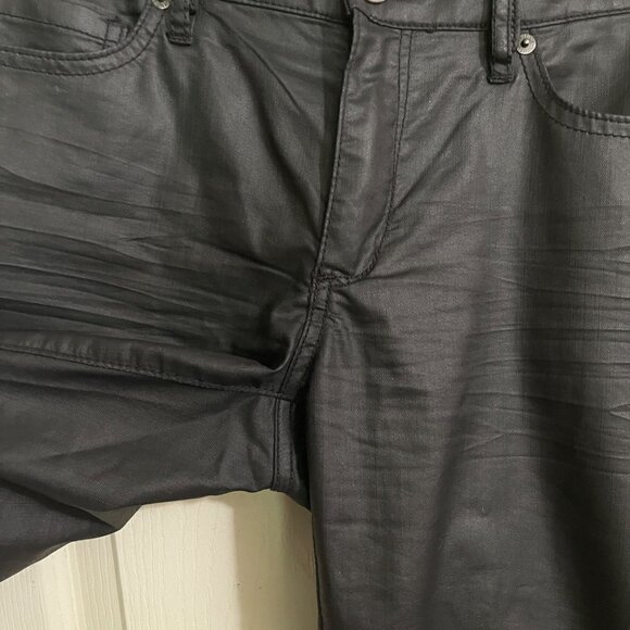 BCBGeneration Womens Black Mid Rise Faux Leather Skinny Pants Size 29 - Picture 7 of 8